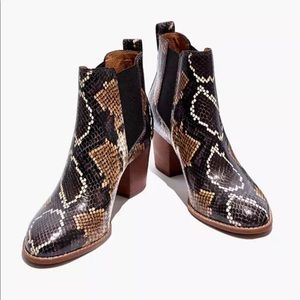 Snakeskin Booties from Madewell- size 8